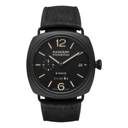 Panerai Radiomir PAM00384 沛納海8天動力陶瓷動力顯示男士手動機械腕錶