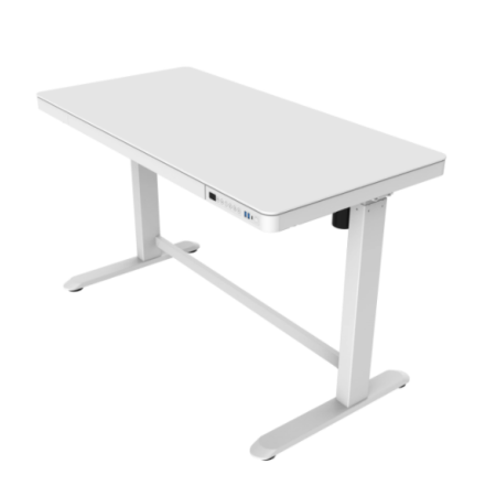 Combine All-in-One Standing Desk (White Tempered Glass with White Frame) 白色強化玻璃桌面+白色框架