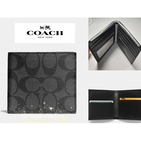 ? 現貨Coach  wallet 銀包 男裝 短銀包  美國 歐洲 代購 正貨