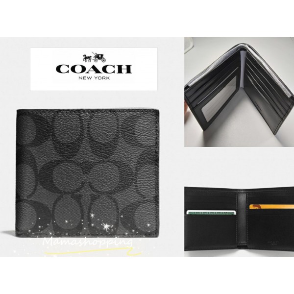 ? 現貨Coach  wallet 銀包 男裝 短銀包  美國 歐洲 代購 正貨