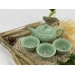 T2112007S 青瓷鲤魚茶具套 Chinese Style Porcelain Tea Set, Carp