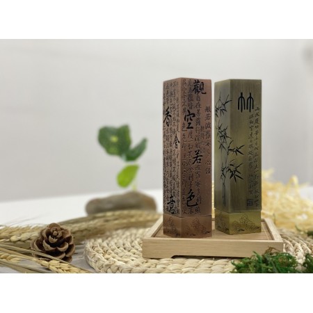 B2112029B 長方禪竹香插（青銅色） Incense Stick Holder, Bamboo