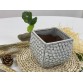 O2112023 四方孔雀花盆 Ceramic Pot