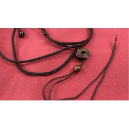 B2112030E 祥雲木珠立體款掛繩 (可調節)：咖啡色 Adjustable Lanyard, Brown