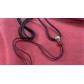 B2112030B 瑪瑙色銀吊墜掛繩 黑色--(可調節)  Adjustable Lanyard, Black