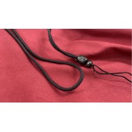 B2112030 祥雲木珠鑲嵌銀絲掛繩 咖啡色 Lanyard, brown