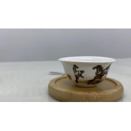 T2112060H 白瓷茶杯(駿馬) Ceramic Tea Cup, Horse