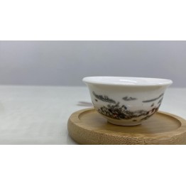 T2112060B 白瓷茶杯(山峰)  Ceramic Tea Cup, Mountain