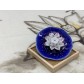 B2112022K 滿天星蓮花香托 Ceramic Stick Incense Burner Holder, Lotus, Dotted Blue Plate