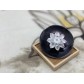 B2112022M 黑砂碟蓮花香托 Ceramic Stick Incense Burner Holder, Lotus, Dark Grey Plate