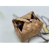 P2112009 手工编織手提木片籃 Wooden Basket