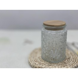 T2112001A 浮雕玻璃密封罐  (日月星辰) Glass Container