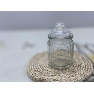 T2112010 玻璃條紋茶罐(細) Glass Container