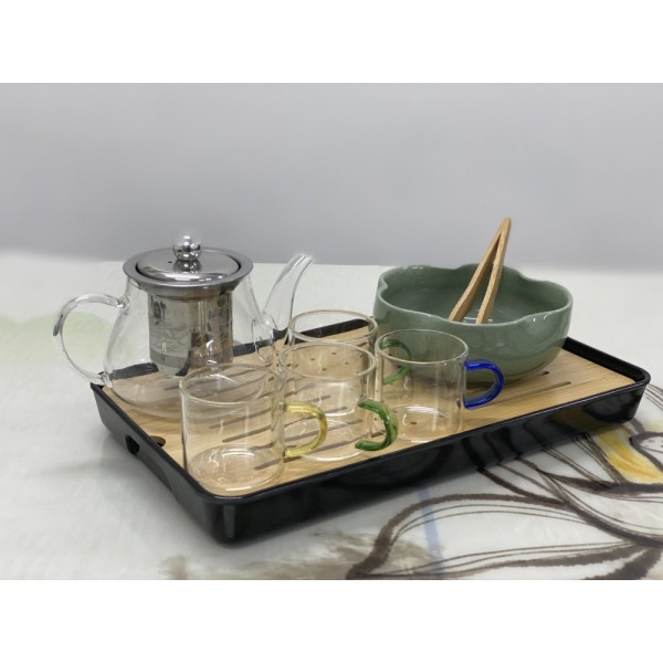 T2112093 長方黑茶盤32cm Tea Tray