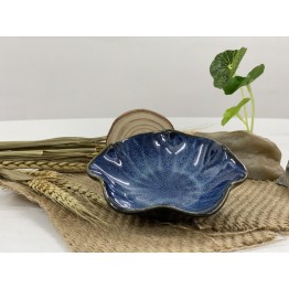 T2112040A 荷葉碟-漸變藍 Lotus Leaf Plate, Gradient Blue