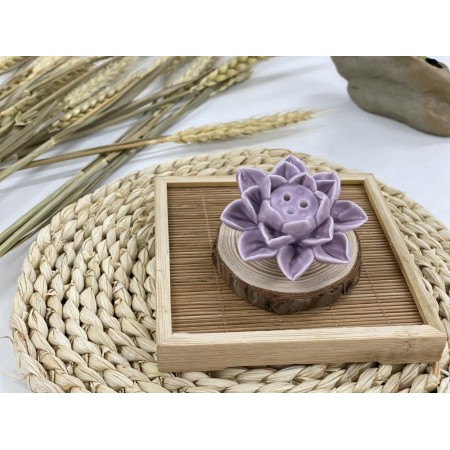 B2112019A 紫蓮花香插 Lavender Lotus Incense Holder