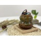 T2112047 布葫蘆茶罐-孔雀綠 Gourd Tea Ceramic Canister, Emerald-colored