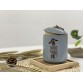 T2112057A 直平瓷茶罐【捨得】 Tea Ceramic Canister,