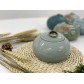 T2112051 圓扁瓷茶罐(淡綠色) Tea Ceramic Canister, Round Flatted, Light Green