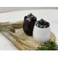 T2112038A 圓型布蓋茶罐 白-素面 Tea Ceramic Canister, White