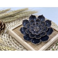 B2112028 銅蓮花香插多瓣 Lotus Incense Stick Holder and Detachable Ash Cather