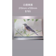 白眉東眉210mm 乘130mm 木顏色$785連白色畫框