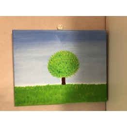 我畫的樹一油畫連木框勾
