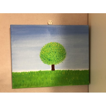我畫的樹一油畫連木框勾