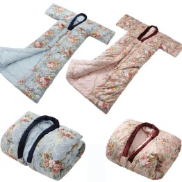 [日本製造]被褥 冬季 穿著睡覺防著涼 (2色-藍色/粉紅色) BASIC Kamaki  100% Extra Wool Floral Pattern （Rose）